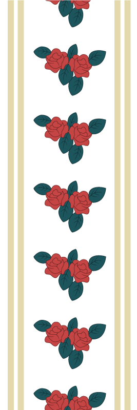 Shabby chic roses bedroom carpet - TenStickers