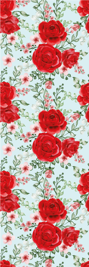 Bedroom carpet in grandmillennial floral style - TenStickers