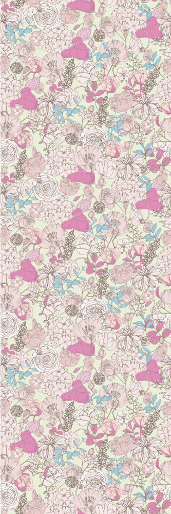 Floral grandmillenial style bedroom carpet - TenStickers