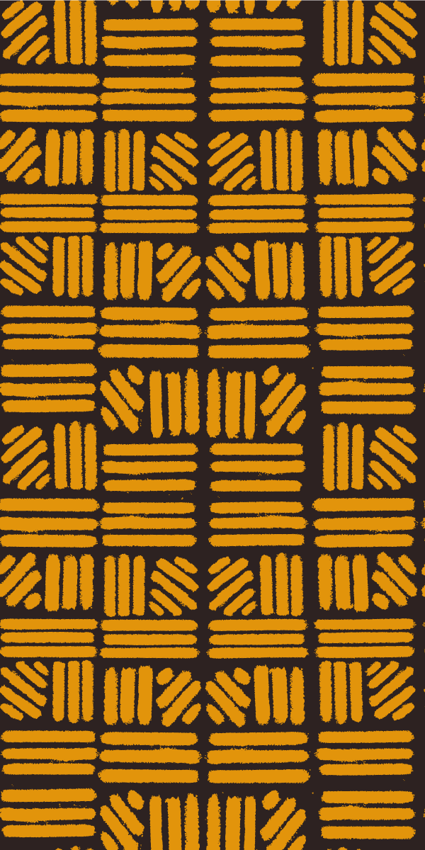 Bedroom carpet in african style golden abstract art - TenStickers
