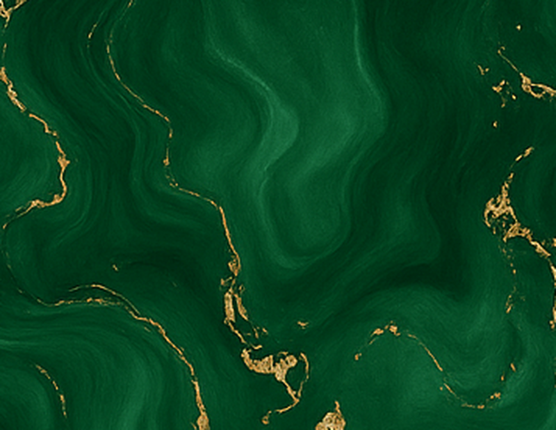Emerald green with gold marble bedroom carpet - TenStickers