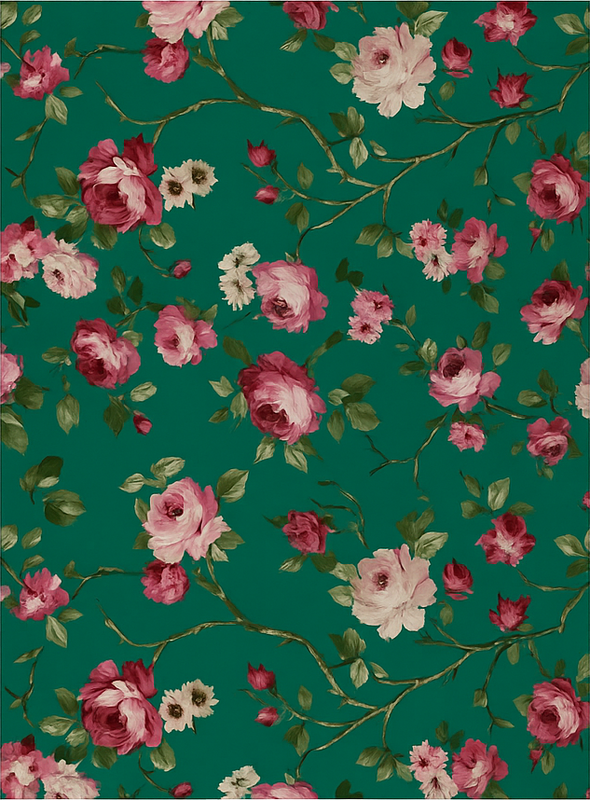 Bedroom carpet with painted tree flowers design - TenStickers