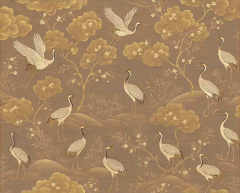 Old asian landscape bedroom carpet - TenStickers