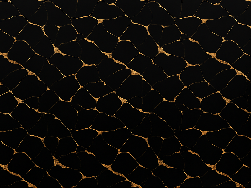 Bedroom carpet black marble with gold veins - TenStickers