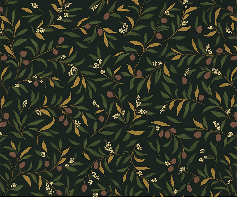 Bedroom carpet with simple repetitive floral design - TenStickers