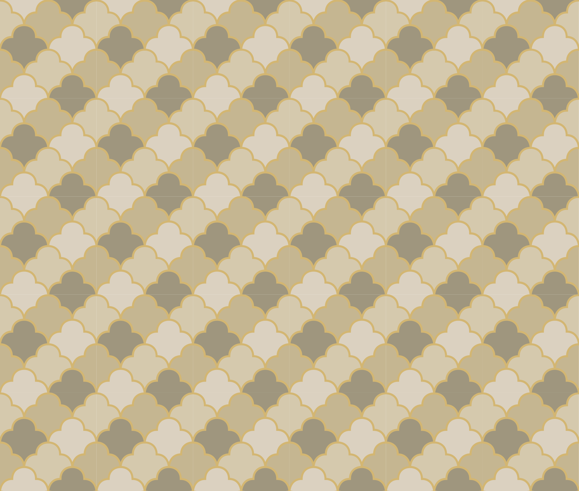 Bedroom carpet in beige art deco design - TenStickers