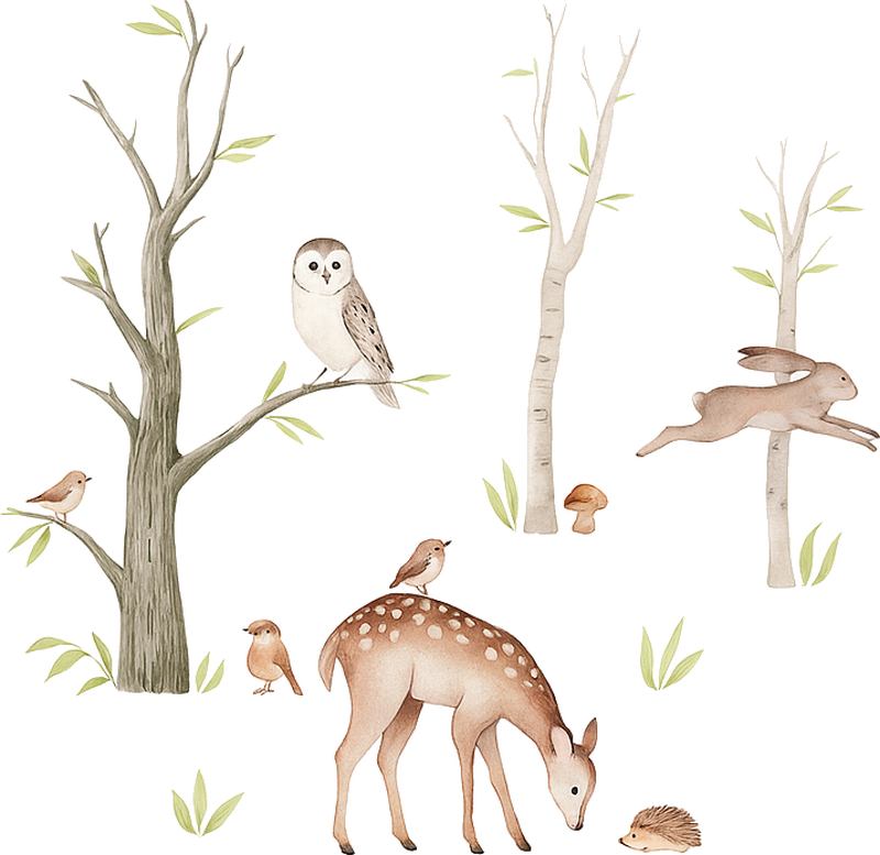 Autumn calmed forest bedroom carpet - TenStickers