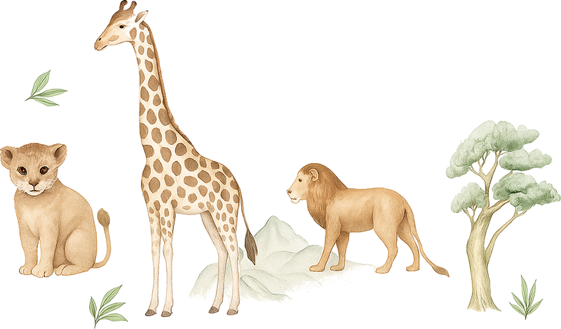 Calmed savannah bedroom carpet - TenStickers