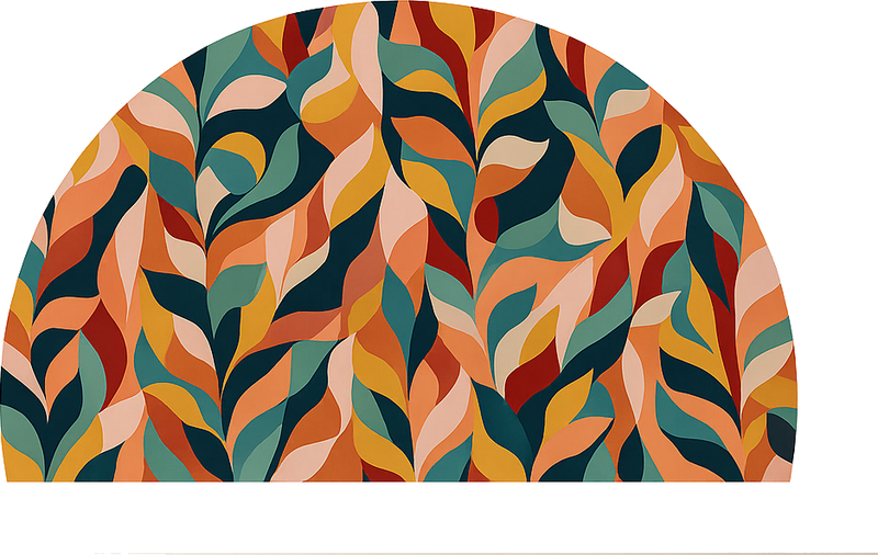 Bedroom carpet with abstract jungle vibes - TenStickers