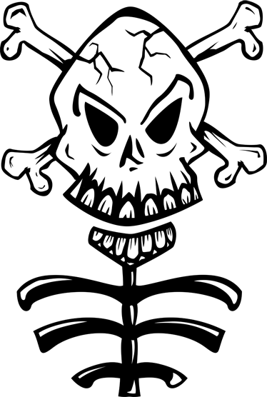Bedroom carpet skull and trunk decorative vinyl - TenStickers