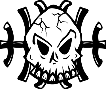 Bedroom carpet skull logo decorative vinyl - TenStickers
