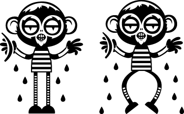 Bedroom carpet decorative vinyl monkey couple - TenStickers