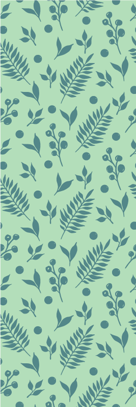 Office carpet in green leaves design - TenStickers