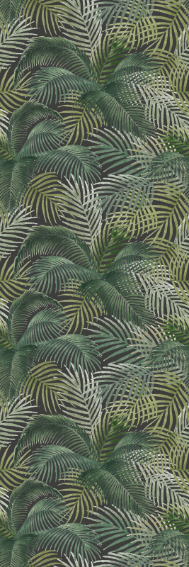 Office carpet with green palm leaves design - TenStickers