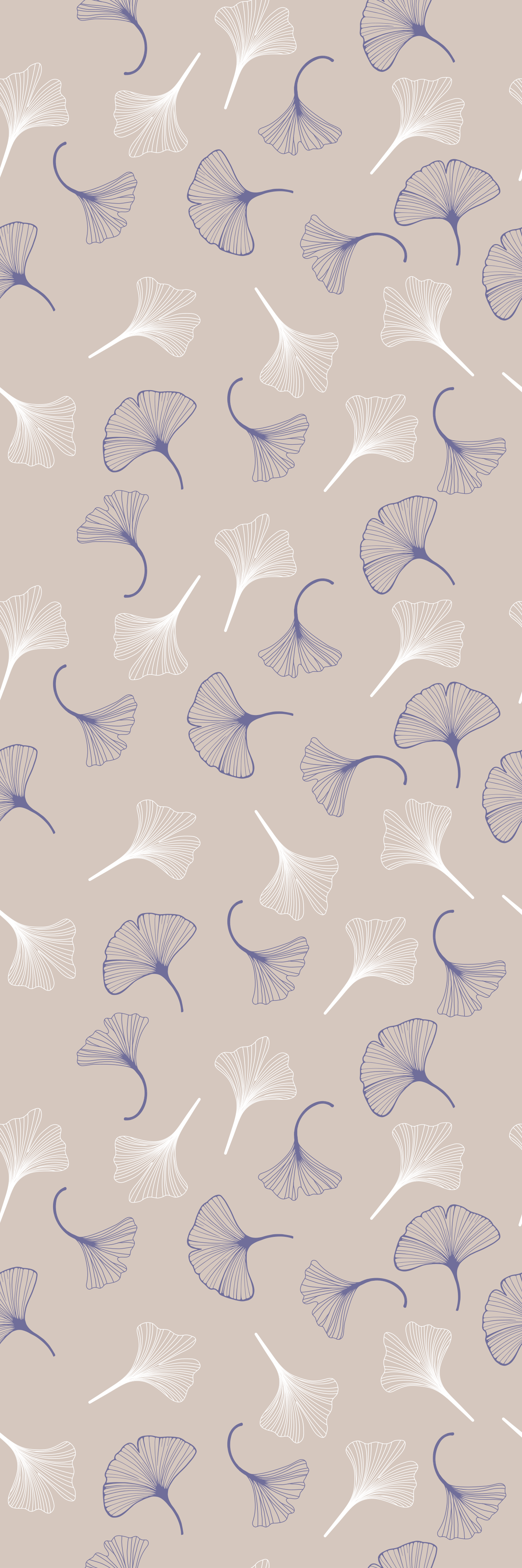 Office carpet ginkgo leaves cream - TenStickers