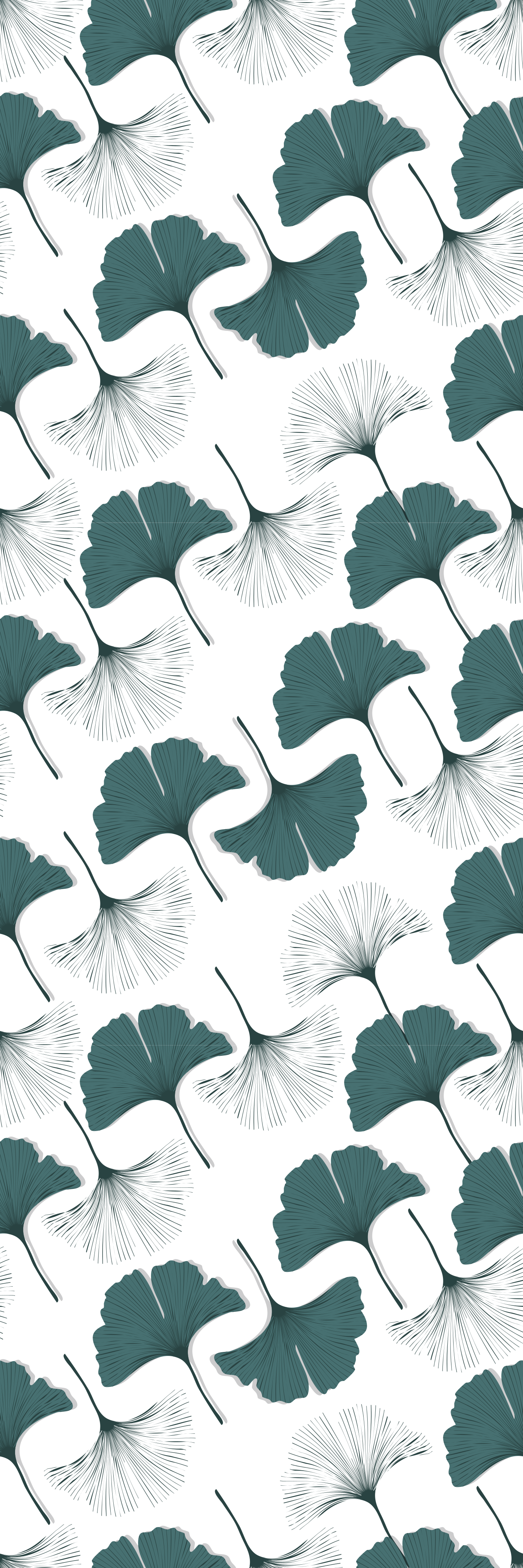 Office carpet ginkgo leaves seamless design - TenStickers