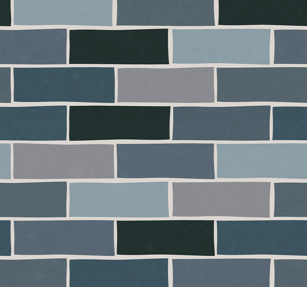 Bedroom carpet in stone gray brick pattern - TenStickers