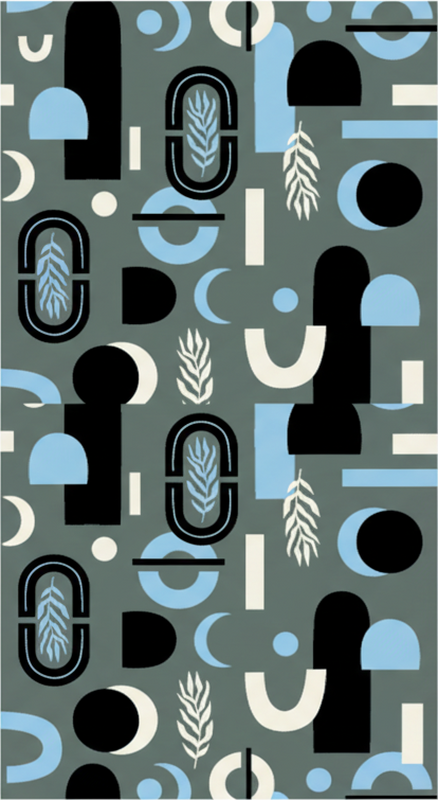 Bedroom carpet with geometric abstract design - TenStickers