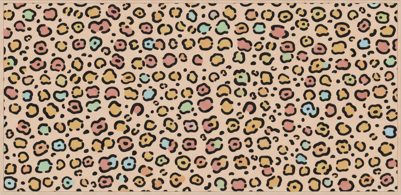 Bedroom carpet in pastel leopard print - TenStickers