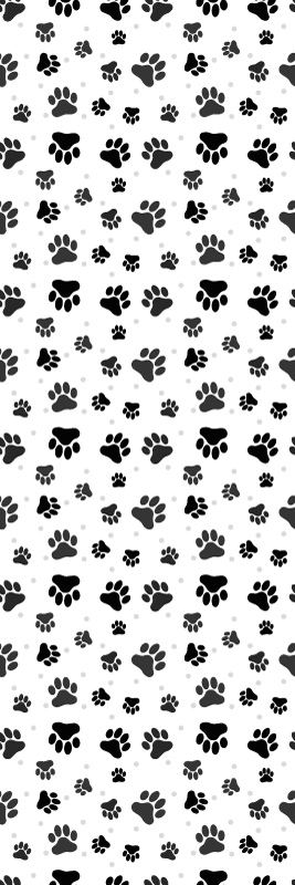 Bedroom carpet with pet paw print design - TenStickers