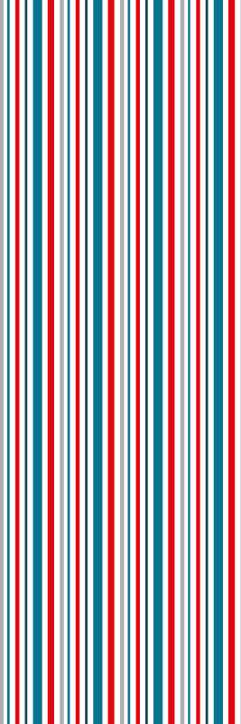 Bedroom carpet in marine retro striped design - TenStickers