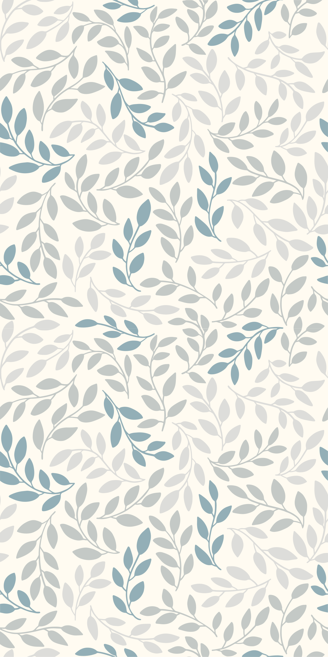 Blue ombre on small leaves bedroom carpet - TenStickers