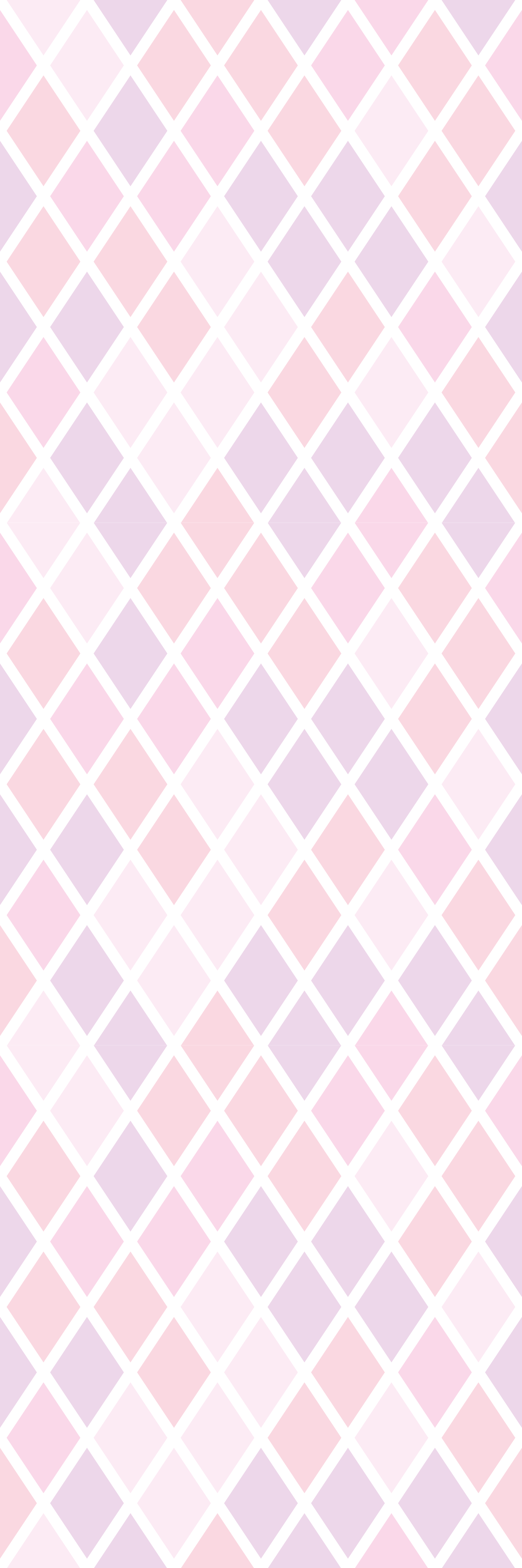Bedroom carpet in pink and white rhombus design - TenStickers