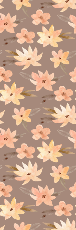 Bedroom carpet aquarella flowers in pastel colors - TenStickers