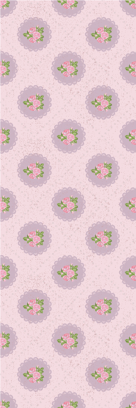 Shabby chic pink squared pattern bedroom carpet - TenStickers