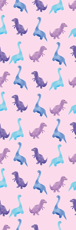 Bedroom carpet with pink dinosaurs design - TenStickers