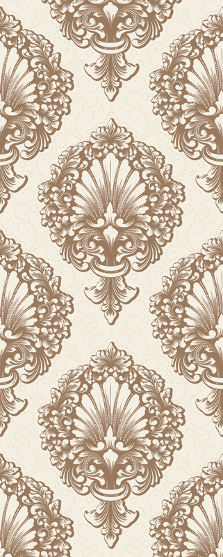 Bedroom carpet in vintage damask style - TenStickers