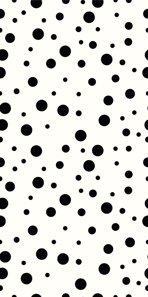 Bedroom carpet in black and white polka dots - TenStickers