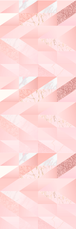 Girly pink geometric background bedroom carpet - TenStickers