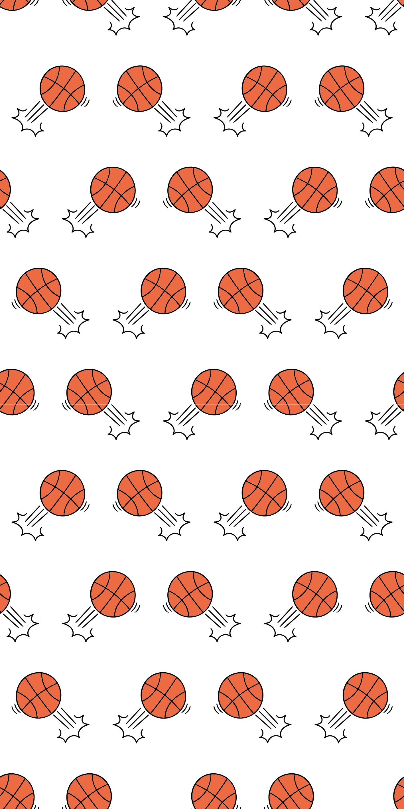 Bedroom carpet inspired by hand-drawn basketballs - TenStickers