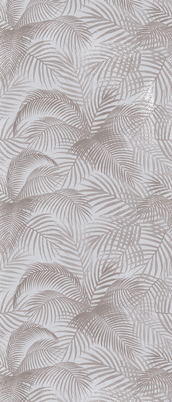 Gray 80's elegant botanical bedroom carpet - TenStickers