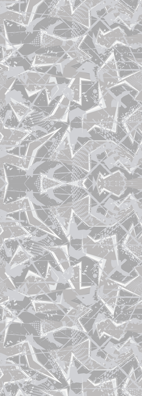 Bedroom carpet in gray with fine 80's graphics - TenStickers