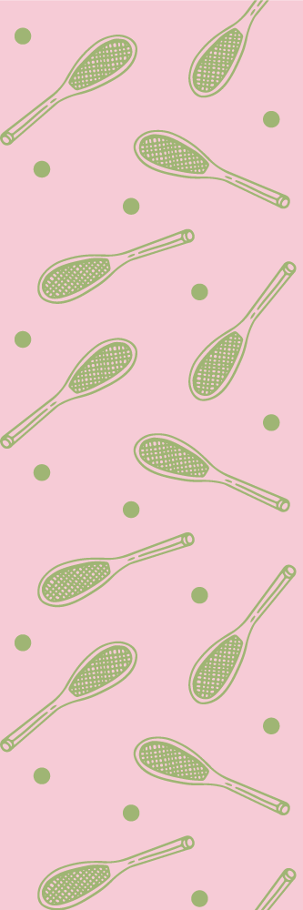 Bedroom carpet with seamless tennis racket design - TenStickers