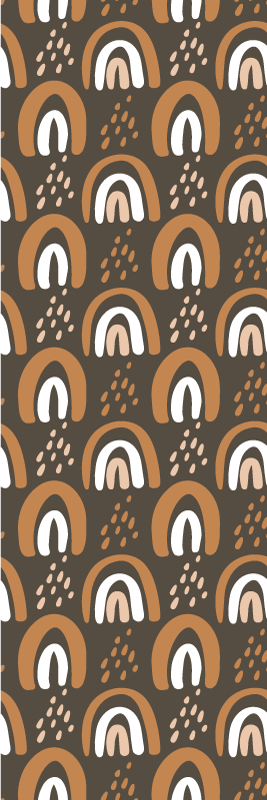 Bedroom carpet with rain and drops rainbow pattern - TenStickers