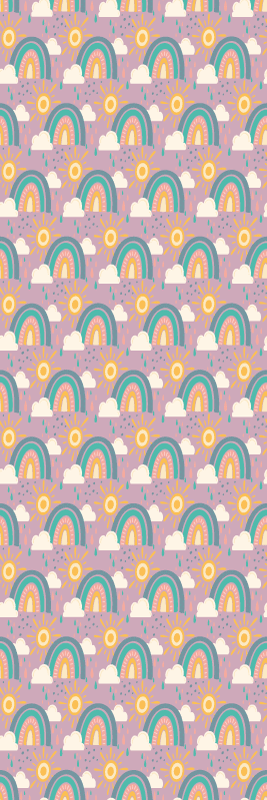 Cute pattern with sun and rainbow bedroom carpet - TenStickers