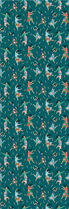 Dancing women with bedroom carpet - TenStickers