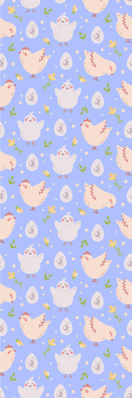 Bedroom carpet with chicken characters for kids - TenStickers