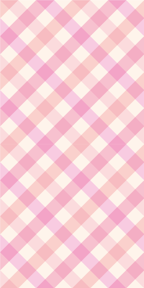 Pink checked pattern bedroom carpet - TenStickers