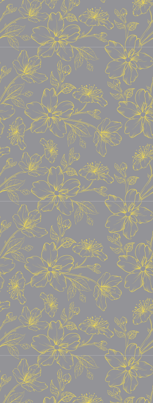 Bedroom carpet in pantone floral design - TenStickers