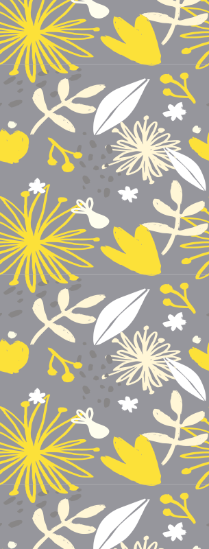 Bedroom carpet in pantone vintage floral design - TenStickers