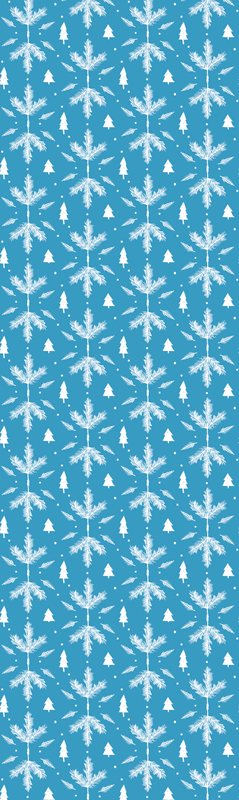 Bedroom carpet in nordic folk blue style - TenStickers
