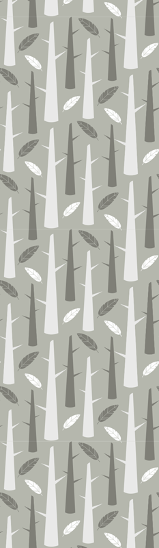 Bedroom carpet with nordic style gray branches - TenStickers