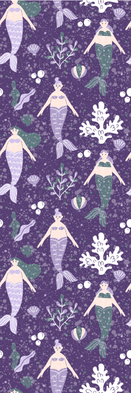 Mermaid splash bedroom carpet - TenStickers
