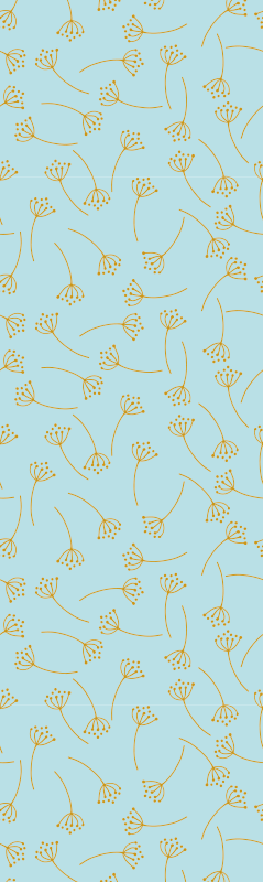 Bedroom carpet with blue nordic plants design - TenStickers
