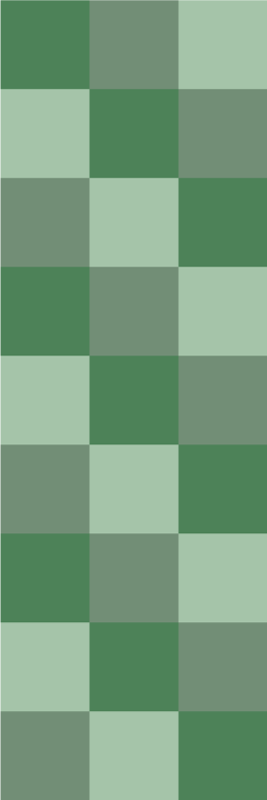 Bedroom carpet in green tile shades - TenStickers