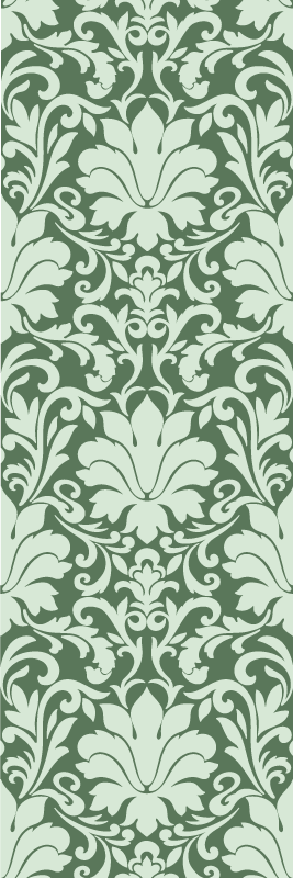 Bedroom carpet in emerald ornamental green - TenStickers